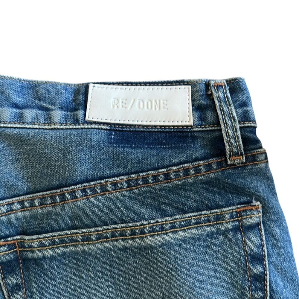 Re/Done 90s Jeans Womens Size 31 Blue Denim High-Rise Straight Leg Loose Zip Fly - Picture 9 of 9